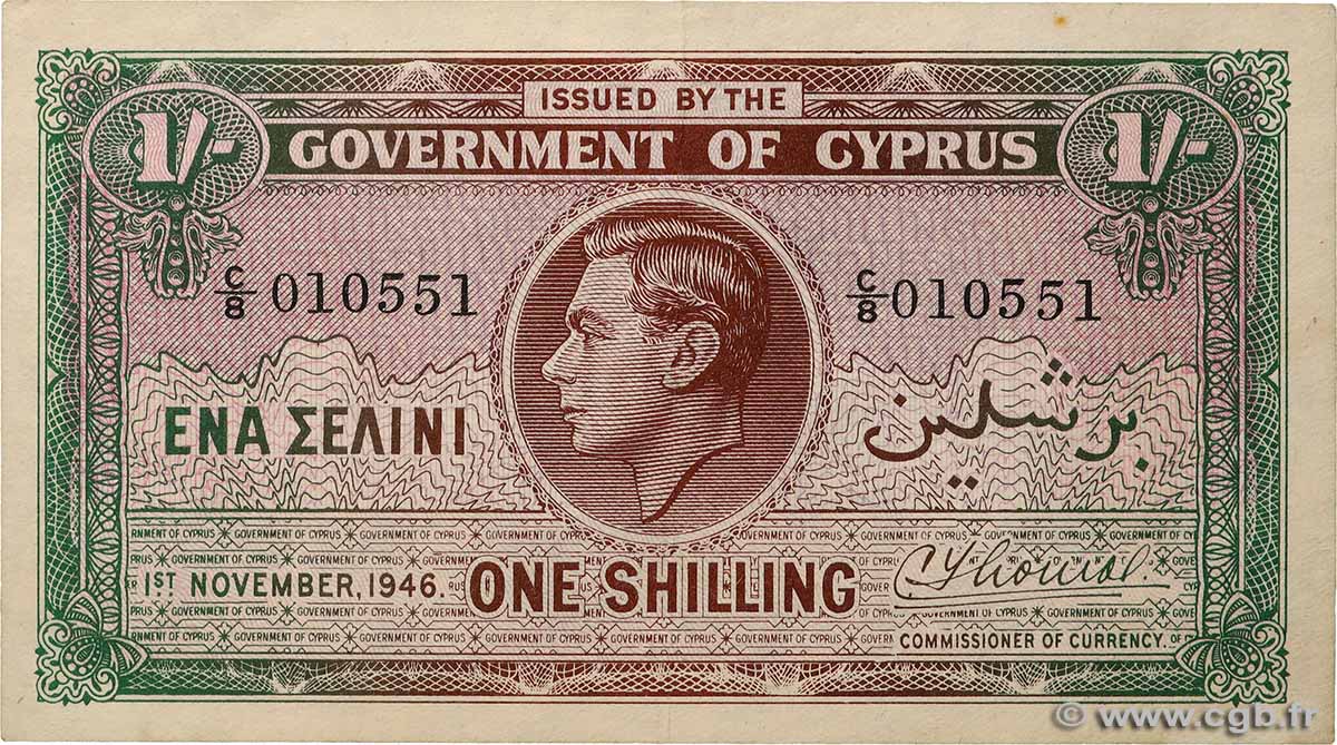 1 Shilling ZYPERN  1946 P.20 VZ+