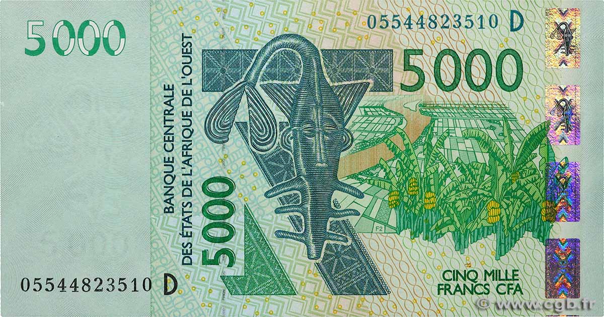 5000 Francs WEST AFRICAN STATES  2005 P.417Dc UNC