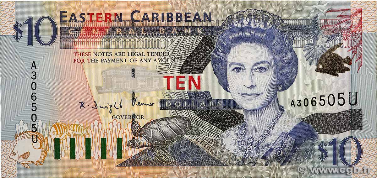 10 Dollars CARAÏBES  2000 P.38u NEUF