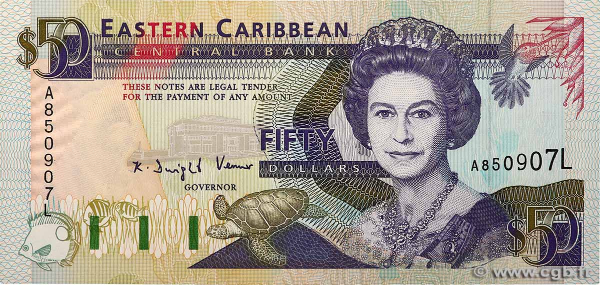 50 Dollars CARAÏBES  1993 P.29l NEUF