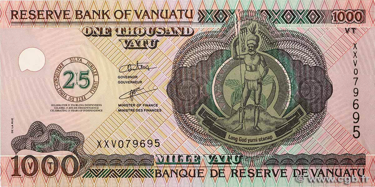 1000 Vatu Commémoratif VANUATU  2002 P.11 FDC