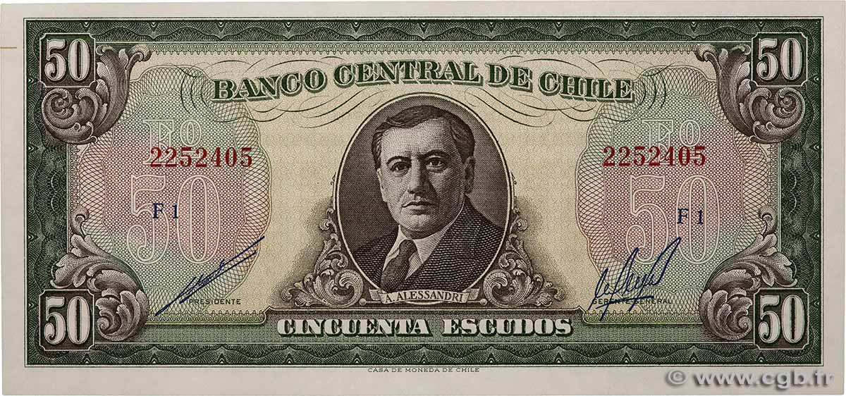 50 Escudos CHILI  1964 P.140b pr.NEUF