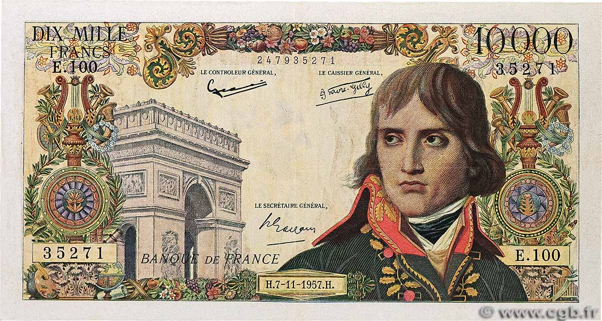 10000 Francs BONAPARTE FRANCE  1957 F.51.10 TTB+