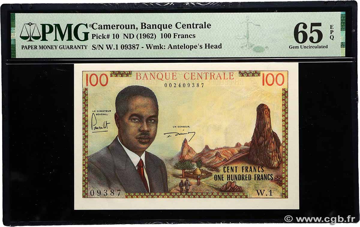 100 Francs type 1962 CAMEROON  1962 A.148a UNC