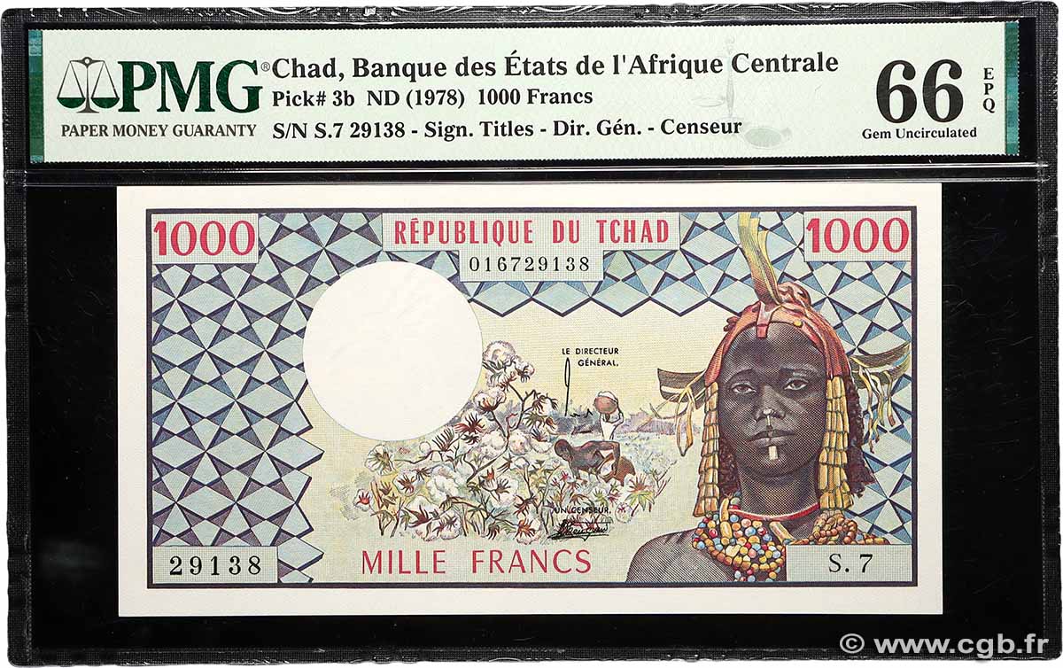 1000 Francs BEAC type 1973 CHAD  1973 A.279c UNC