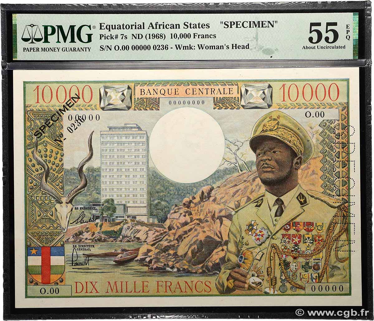 10000 Francs type 1968 Spécimen CENTRAFRIQUE  1968 A.180aS SPL