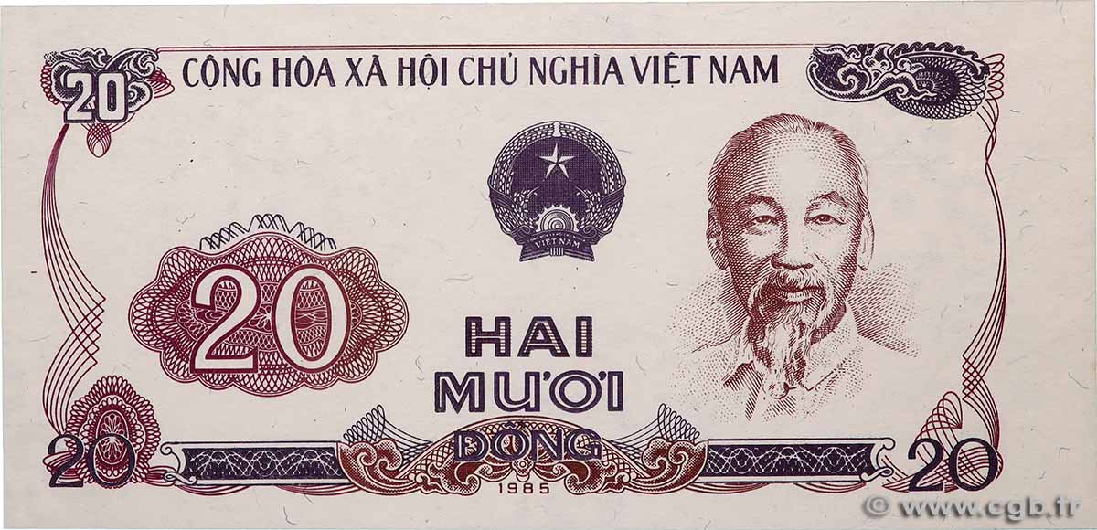 20 Dong Épreuve VIETNAM  1985 P.094p FDC