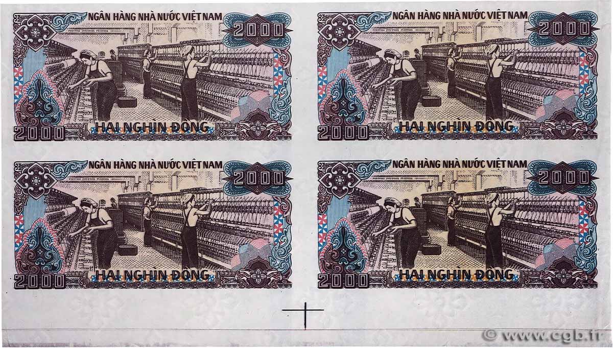2000 Dong Épreuve VIET NAM  1988 P.107e UNC-
