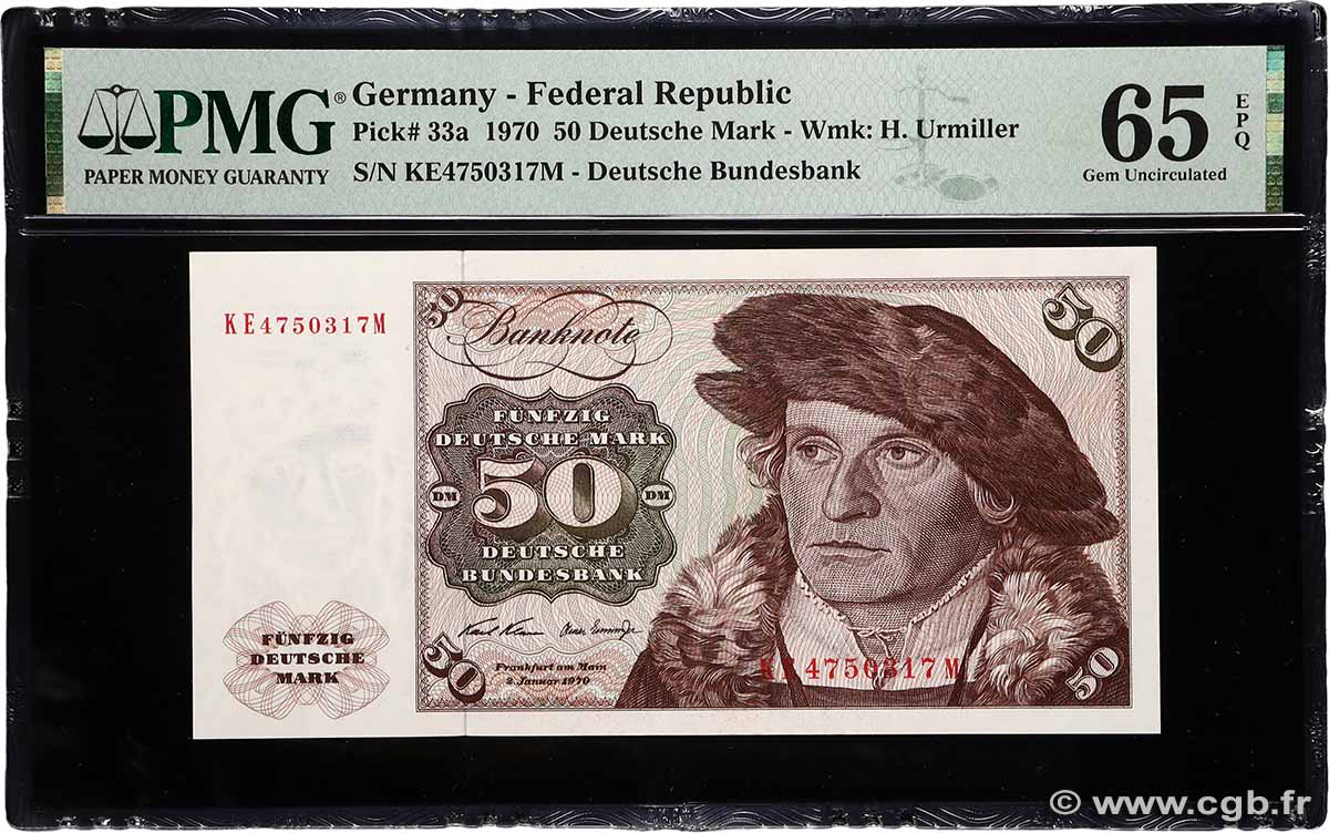 50 Deutsche Mark ALLEMAGNE FÉDÉRALE  1970 P.33a NEUF
