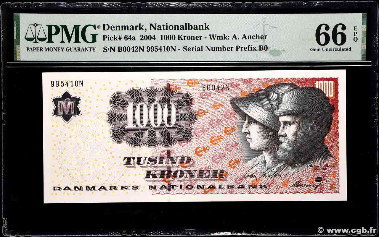 1000 Kroner DANEMARK  2004 P.064a NEUF