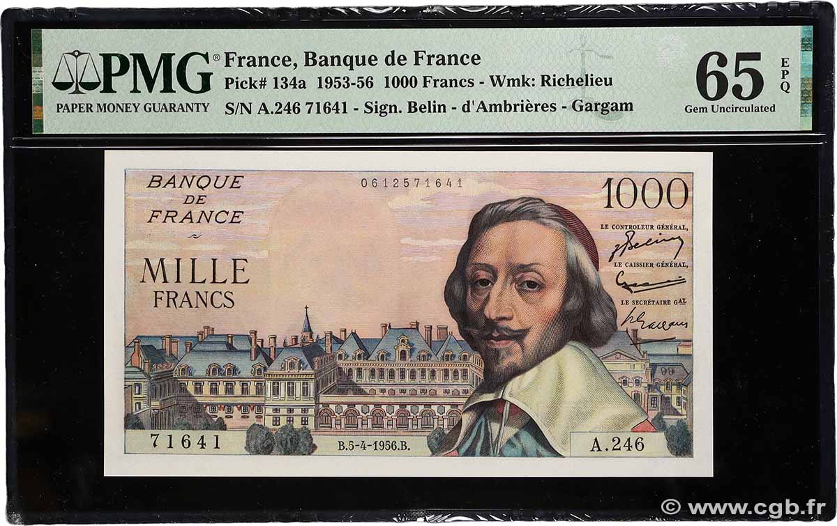 1000 Francs RICHELIEU FRANCE  1956 F.42.20 NEUF