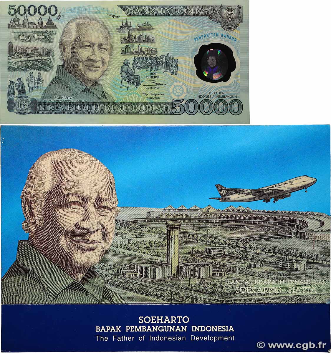 50000 Rupiah Commémoratif INDONÉSIE  1993 P.134a NEUF