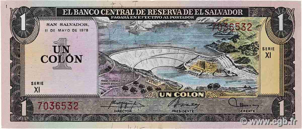 1 Colon SALVADOR  1978 P.125a TTB