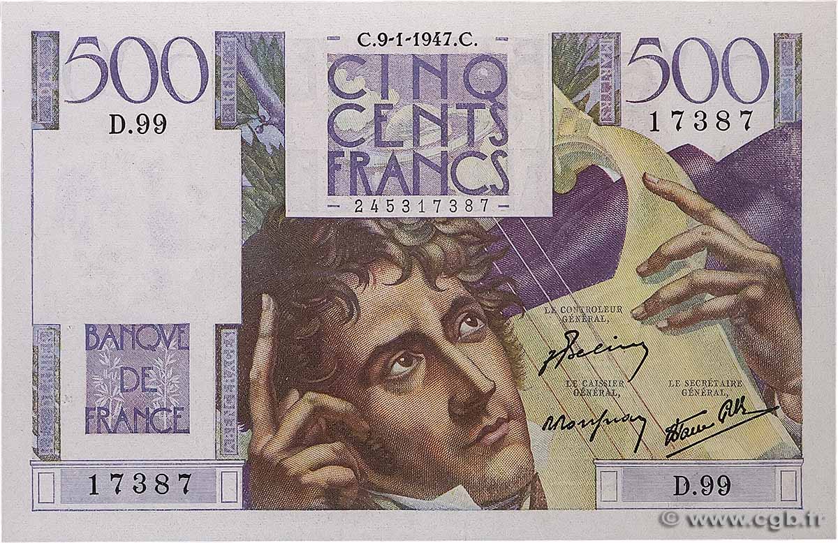500 Francs CHATEAUBRIAND FRANCE  1947 F.34.07 XF