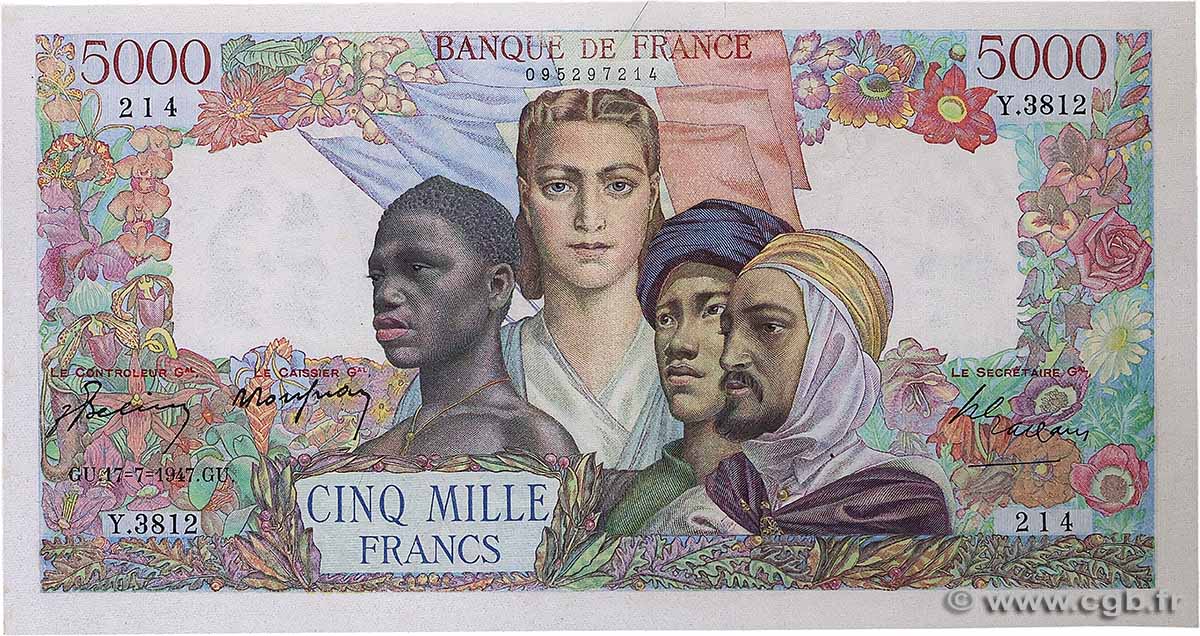 5000 Francs EMPIRE FRANÇAIS FRANCIA  1947 F.47.61 q.SPL