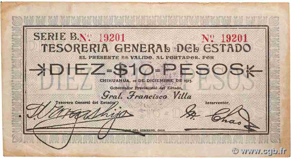 10 Pesos MEXIQUE  1913 PS.0555a pr.TTB