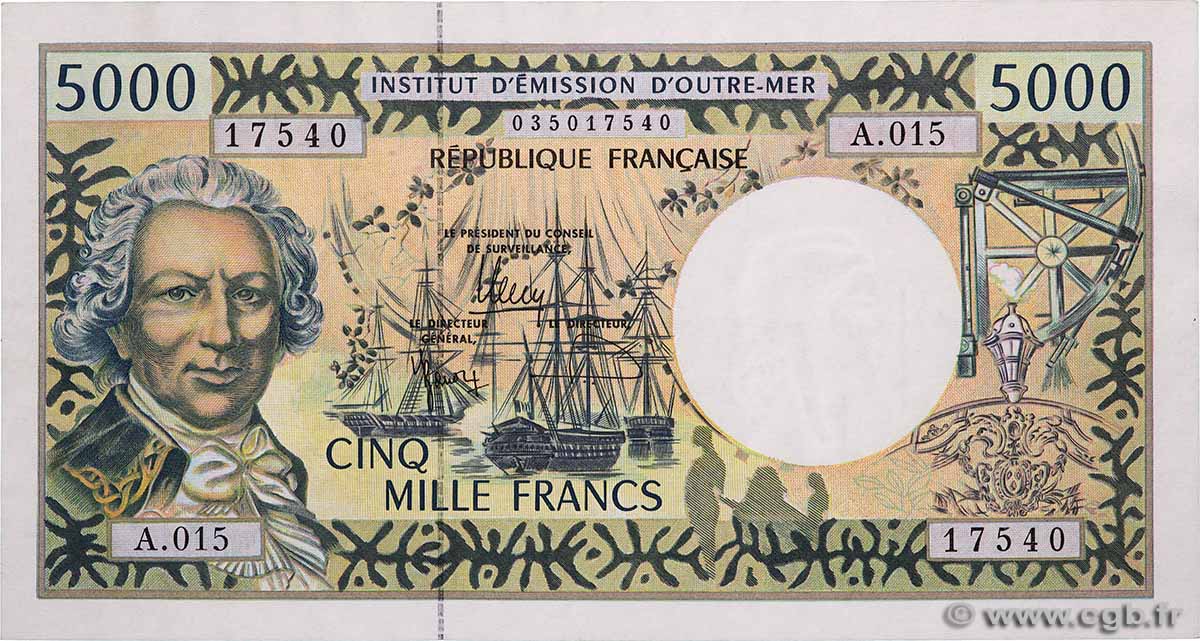 5000 Francs POLYNÉSIE, TERRITOIRES D&nbsp;OUTRE MER  2010 P.03i SPL
