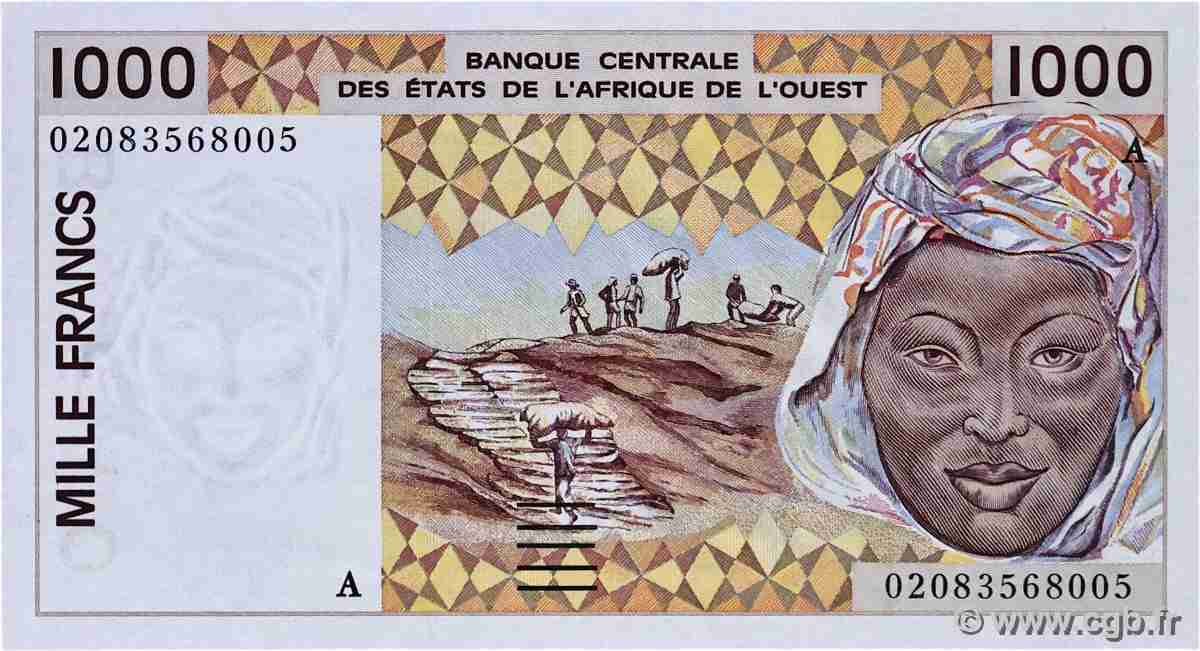 1000 Francs ÉTATS DE L&nbsp;AFRIQUE DE L&nbsp;OUEST  2002 P.111Ak pr.NEUF