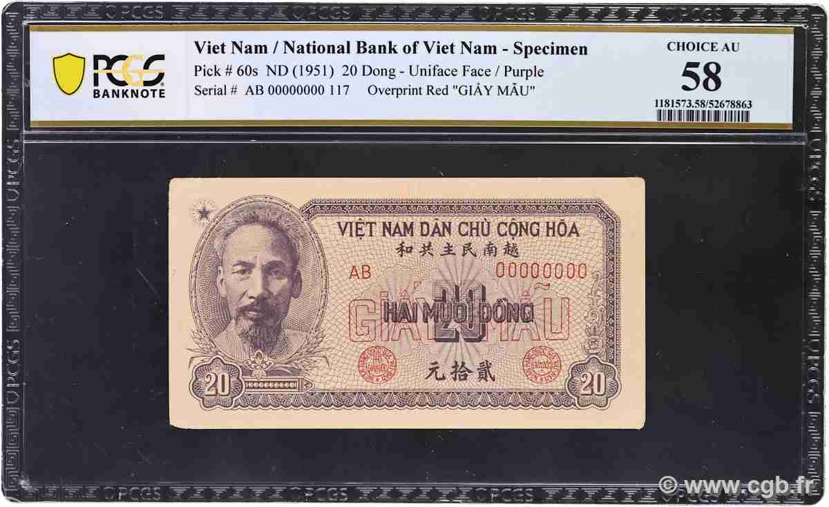 20 Dong Épreuve VIET NAM   1951 P.060ap SPL
