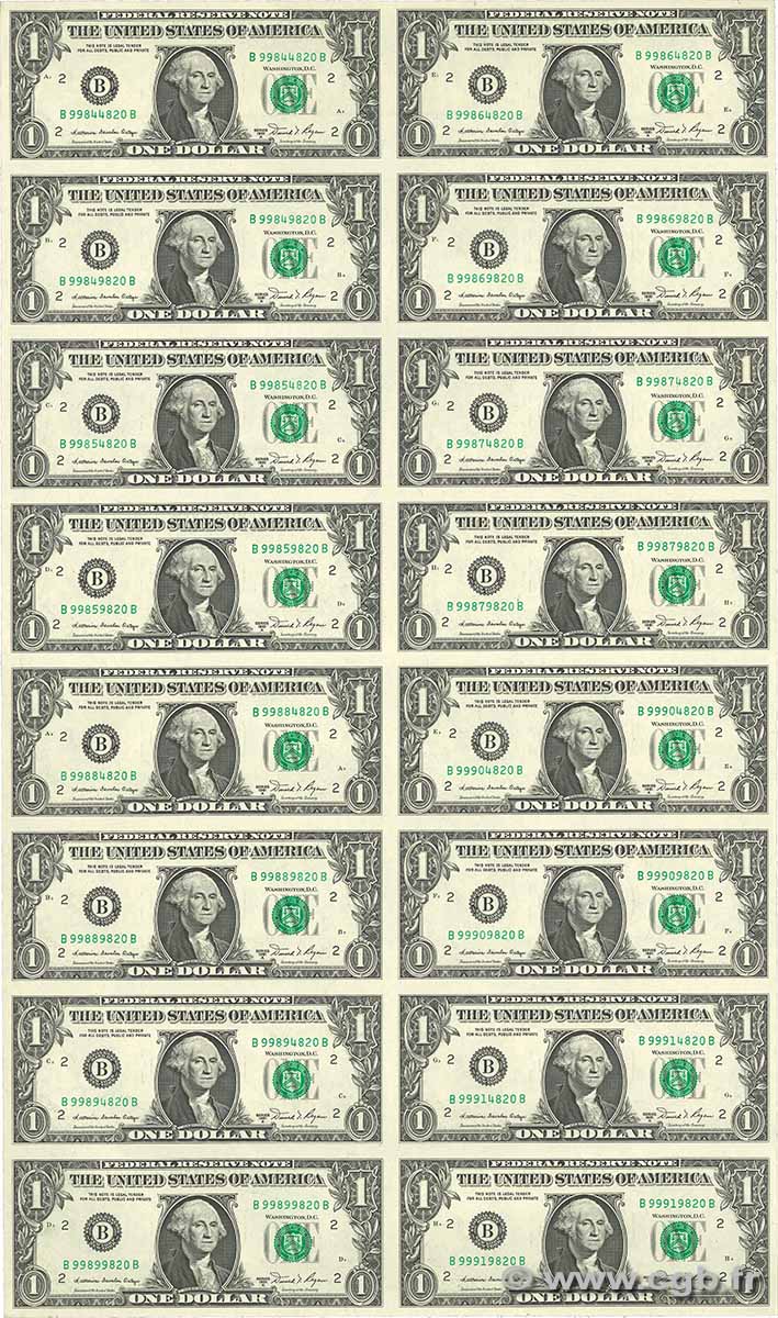 1 Dollar Planche UNITED STATES OF AMERICA  New York 1981 P.468b AU