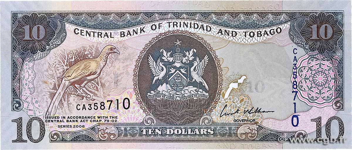 10 Dollars TRINIDAD et TOBAGO  2006 P.48 pr.NEUF