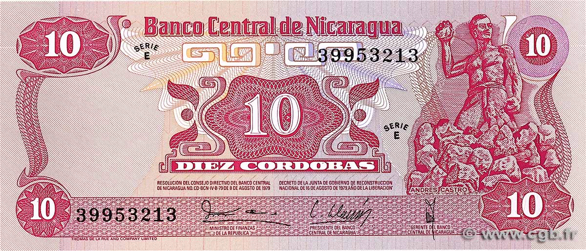 10 Cordobas NICARAGUA  1979 P.134 pr.NEUF