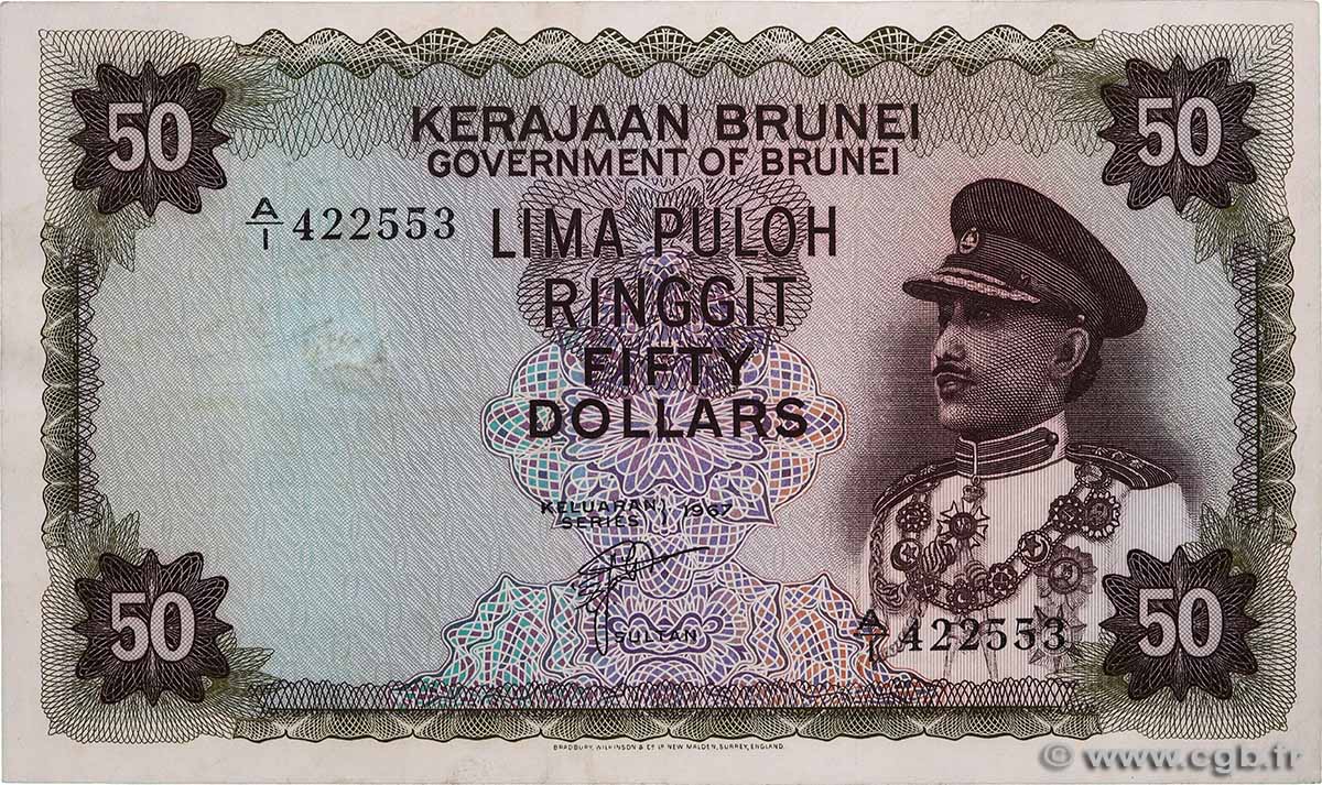 50 Ringgit - 50 Dollars BRUNEI  1967 P.04a TTB+