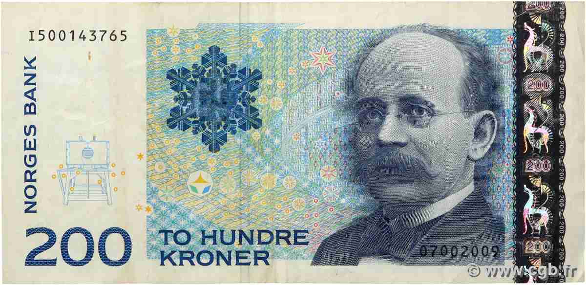 200 Kroner NORVÈGE  2009 P.50e BC+