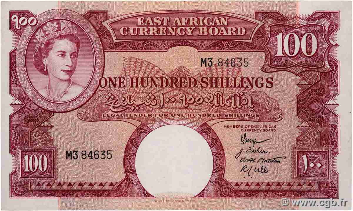 100 Shillings AFRIQUE DE L&nbsp;EST  1958 P.40 TTB+