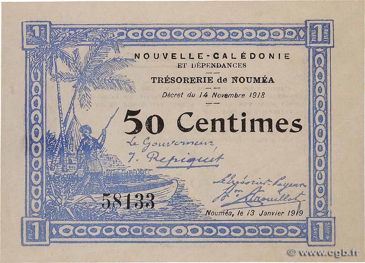 50 Centimes NOUVELLE CALÉDONIE  1919 P.33b SPL