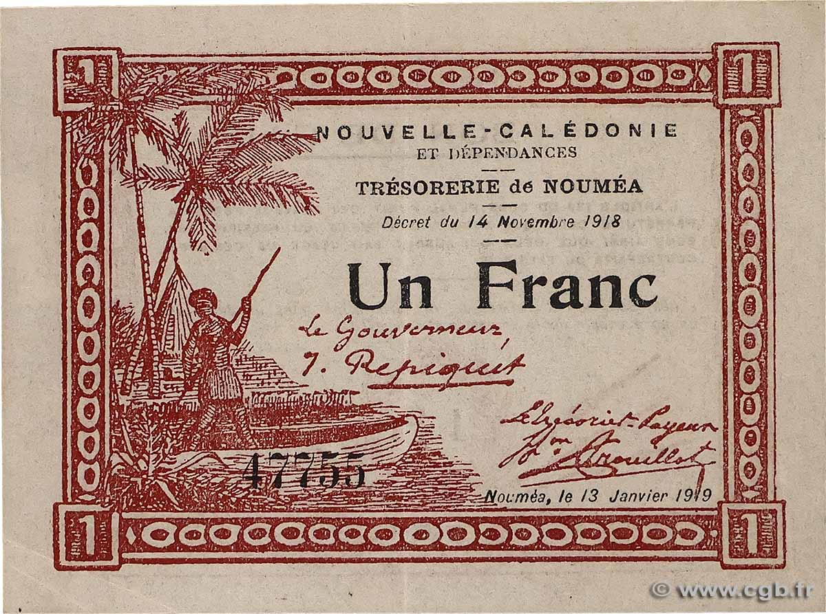 1 Franc NOUVELLE CALÉDONIE  1919 P.34b SUP+