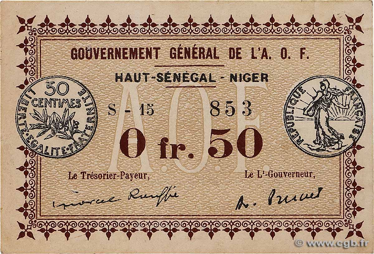 50 Centimes FRENCH WEST AFRICA  1917 P.01 q.SPL
