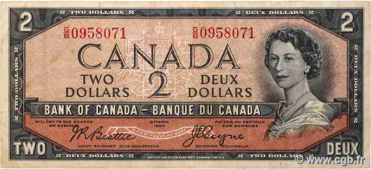 2 Dollars CANADA  1954 P.067b TB+