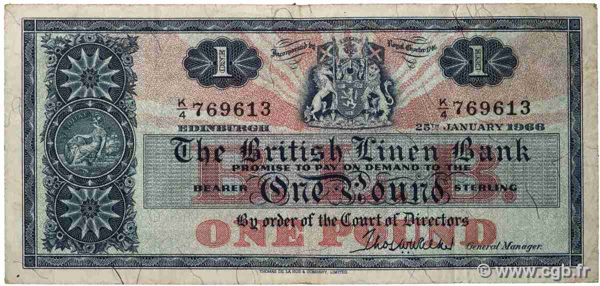 1 Pound ÉCOSSE  1966 P.166c TB+