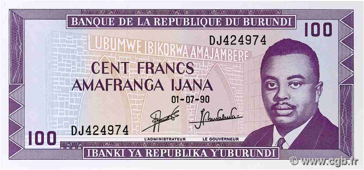 100 Francs BURUNDI  1990 P.29c UNC