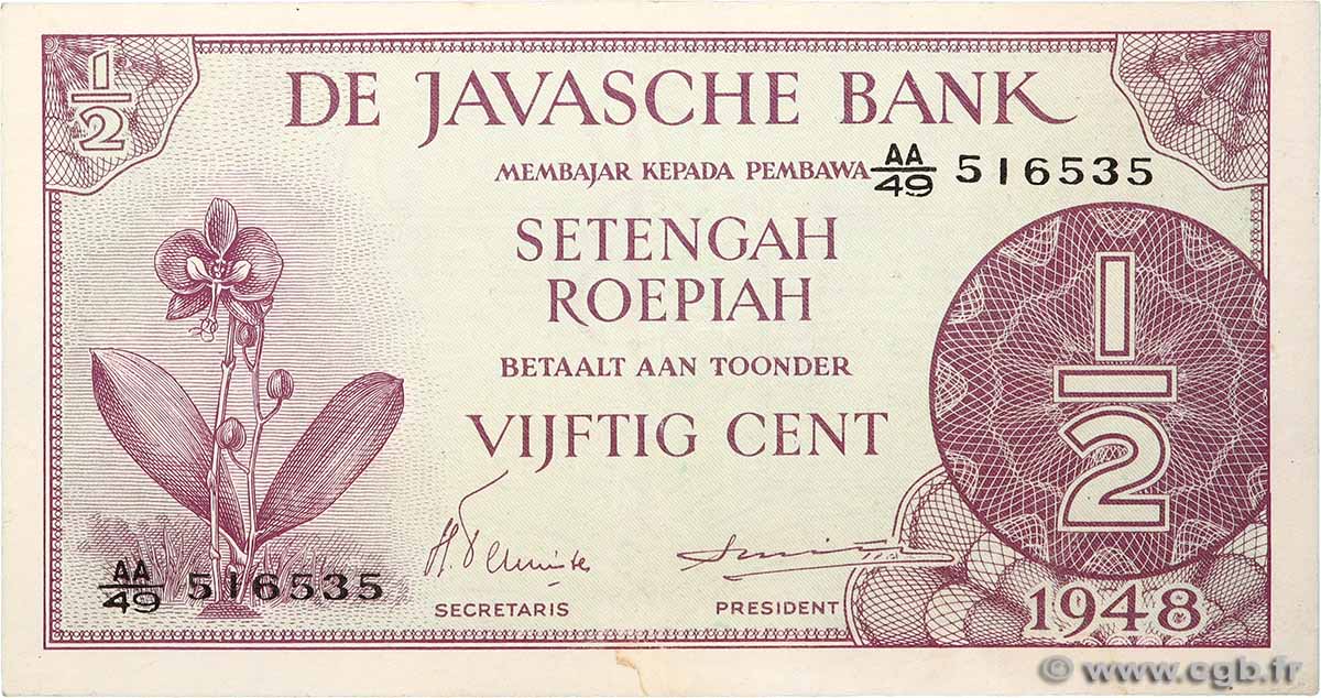 1/2 Gulden INDIAS NEERLANDESAS  1948 P.097 SC