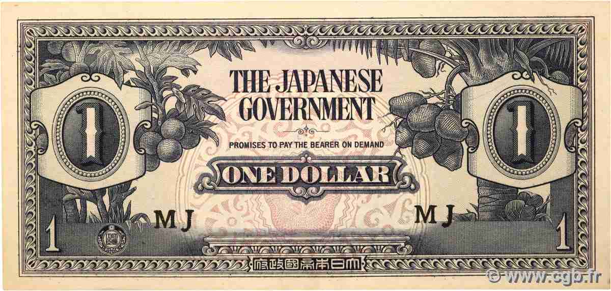 1 Dollar MALAYA  1942 P.M05b UNC-