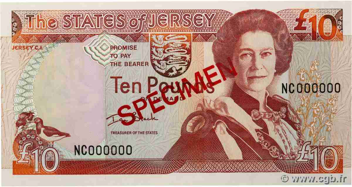 10 Pounds Spécimen JERSEY  2000 P.28s NEUF