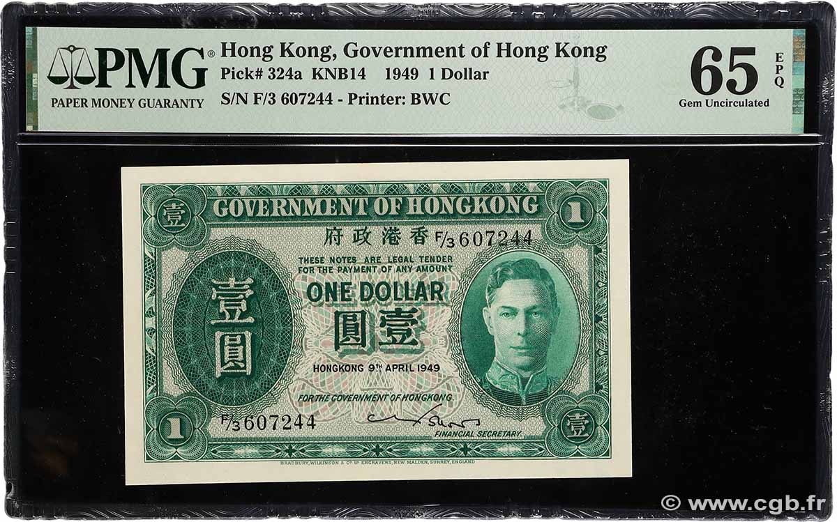 1 Dollar HONG-KONG  1949 P.324a FDC