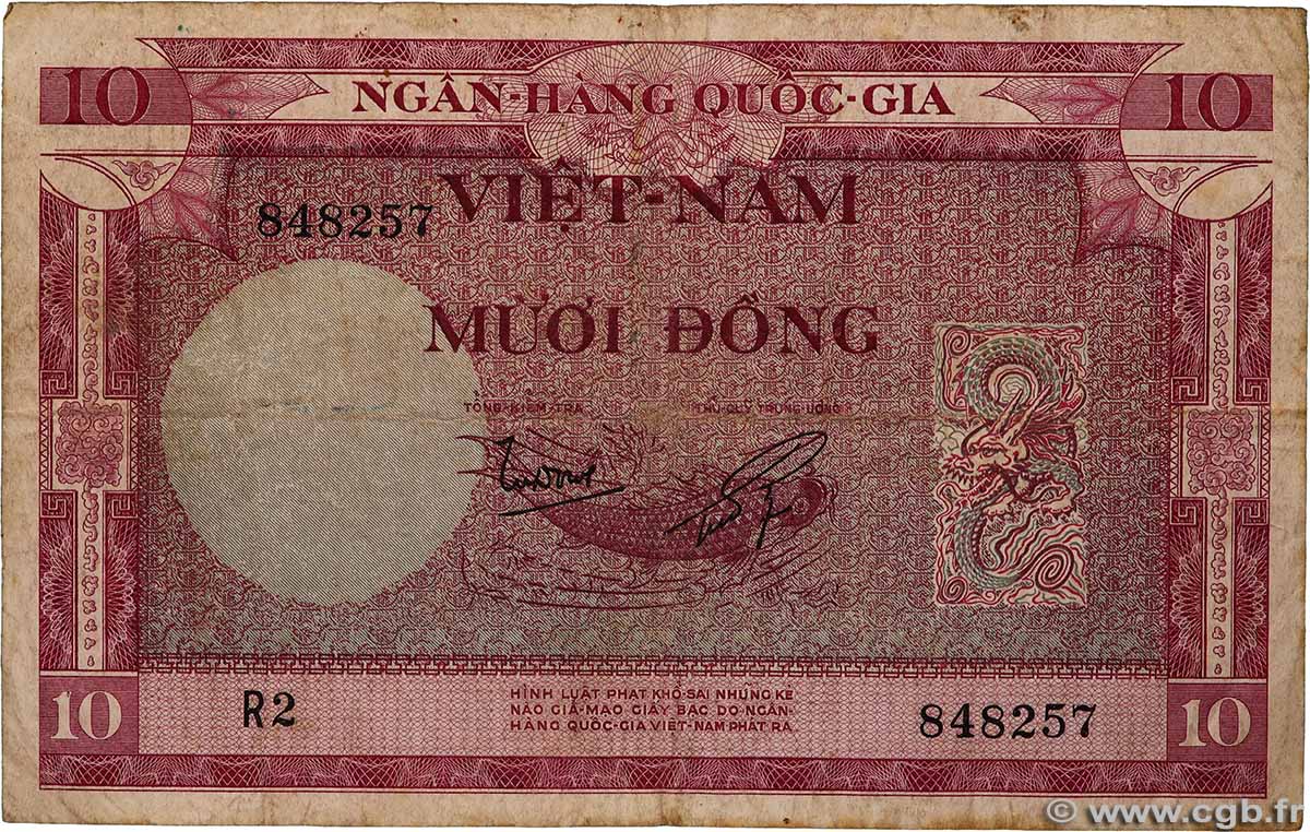 10 Dong VIETNAM DEL SUR  1955 P.03a RC+