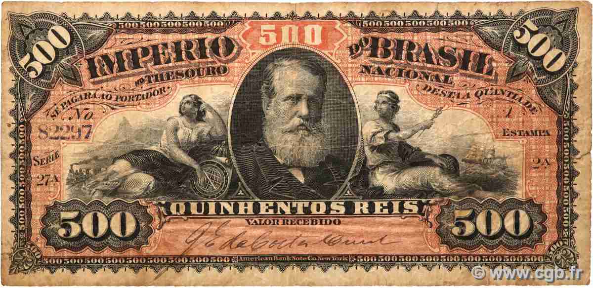 500 Reis BRASIL  1880 P.A243a RC