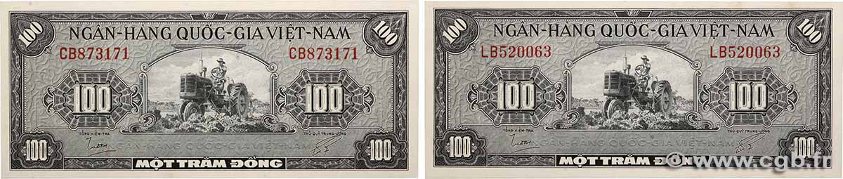 100 Dong Lot VIET NAM SUD  1956 P.08a NEUF
