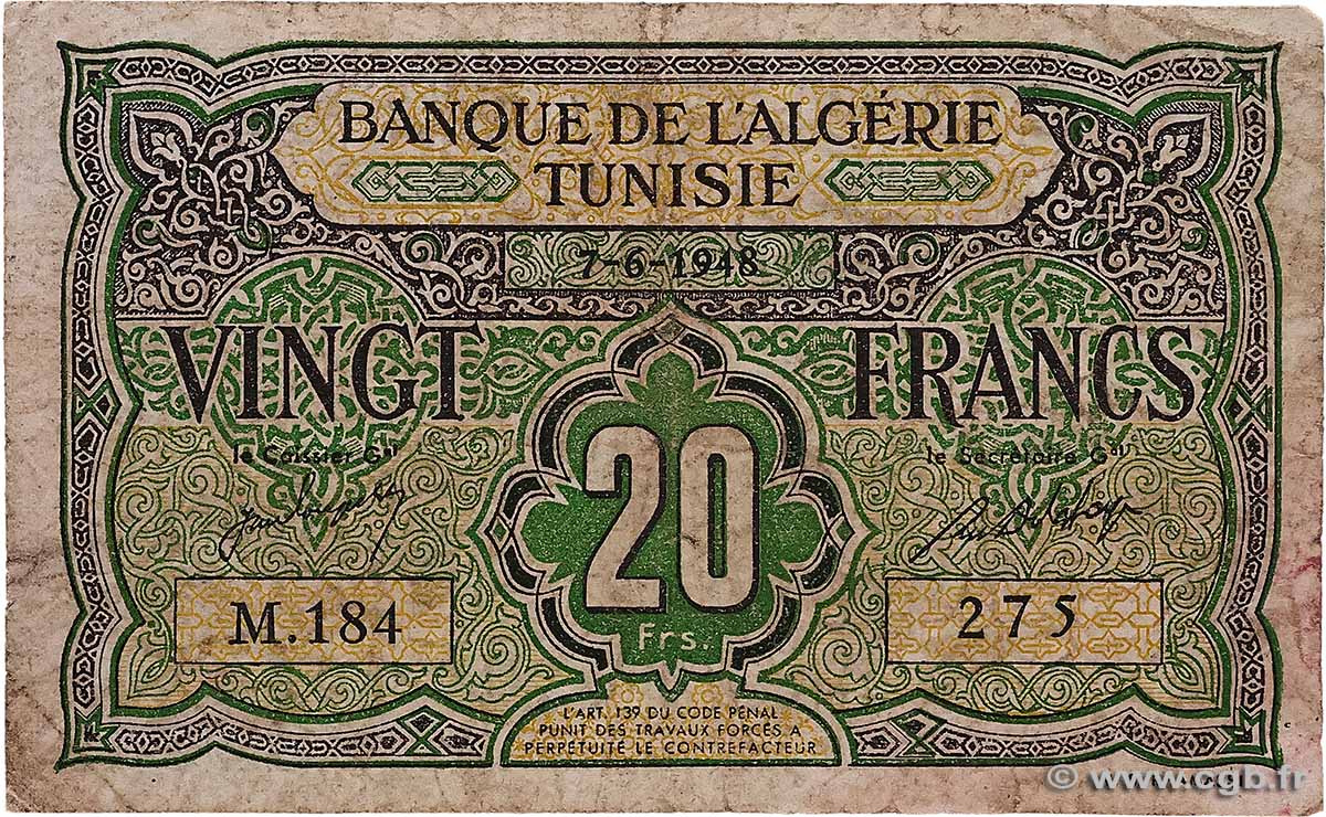 20 Francs TúNEZ  1948 P.22 RC+