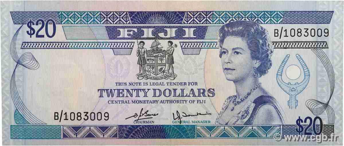 20 Dollars FIDSCHIINSELN  1980 P.080a fST