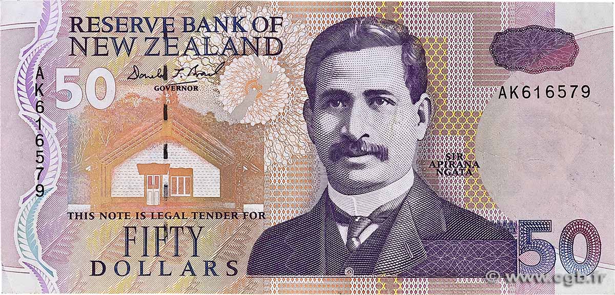 50 Dollars NEUSEELAND  1992 P.180a fSS