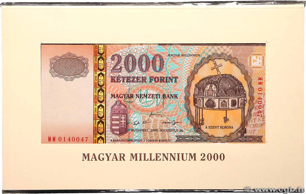 2000 Forint Set de présentation HONGRIE  2000 P.186a NEUF