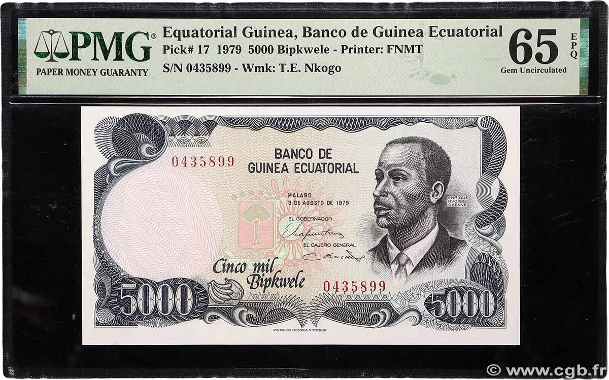 5000 Bipkwele EQUATORIAL GUINEA  1979 P.17 UNC