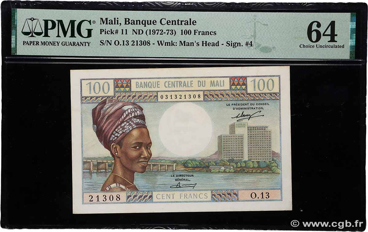 100 Francs MALI  1972 P.11 pr.NEUF
