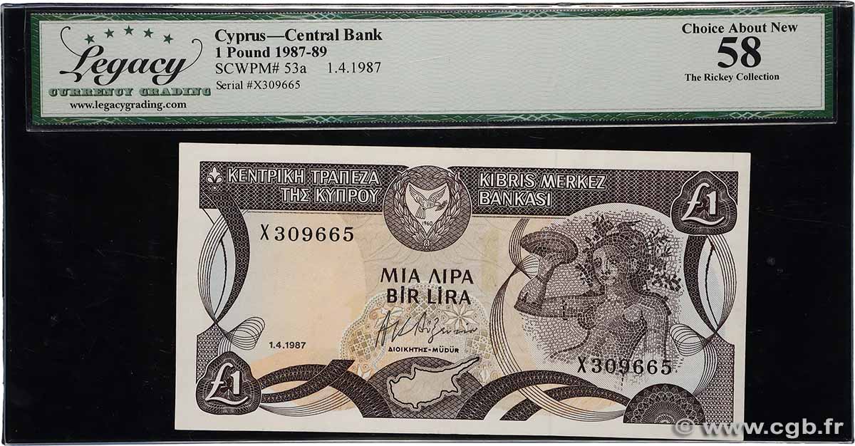 1 Pound CHYPRE  1987 P.53a SPL