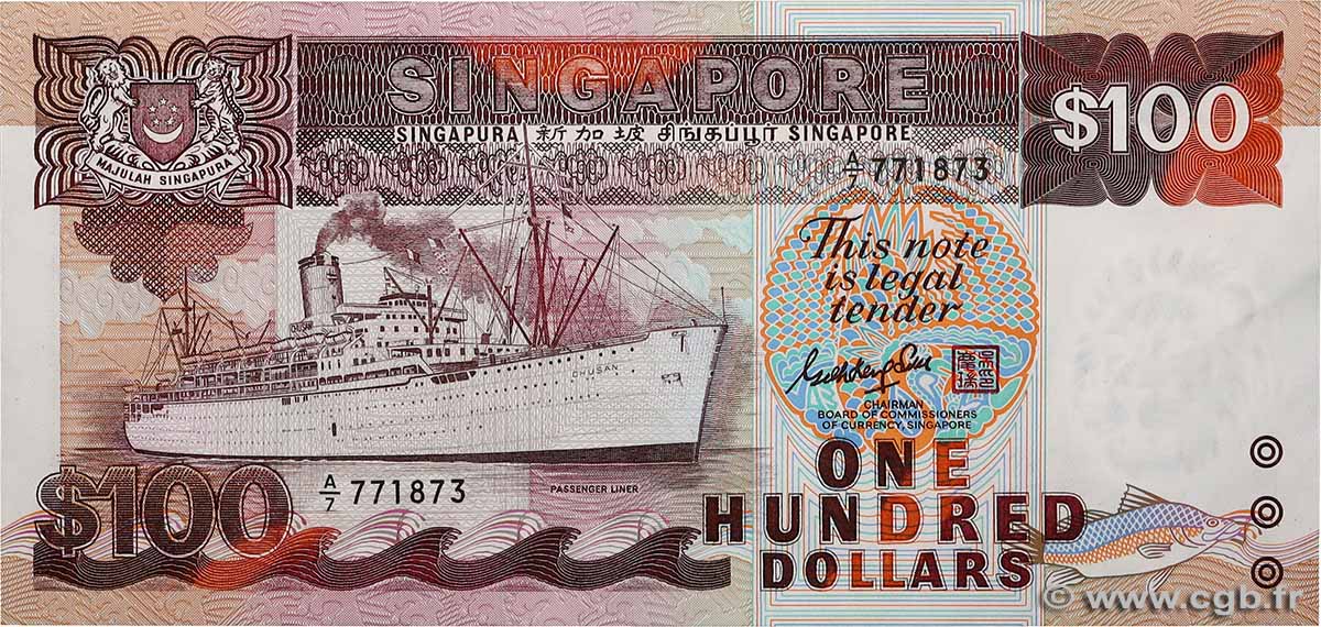 100 Dollars SINGAPUR  1985 P.23a EBC+